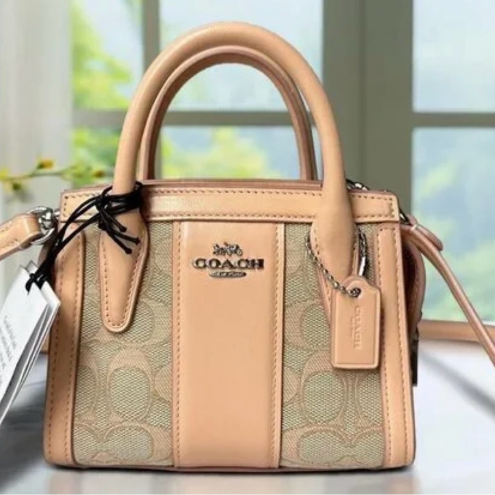Coach Mini Carryall Andrea Mini in Singnature Jacquard NWT